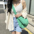 Canvas Ladies Shoulder Bag Adjustable Strap Casual Accessory Cotton Cloth Material Canvas Crossbody Bag Trendy Stylish Design Canvas Handbag for Female Students School Accessory Daily Commute Fashion. 