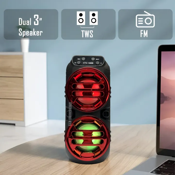 KTX-1588B%20Bluetooth,%20USB,%20TF%20Card%20Supported%20Speaker%20With%20FM%20Radio%20&%20Lighting%20Effects%20-%20Image%202