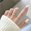Pinksee 5pcs/set Simple Fashion Multi-style Finger Ring for Women Girls Bohemia Charm Ring Set Party Jewelry Gift.