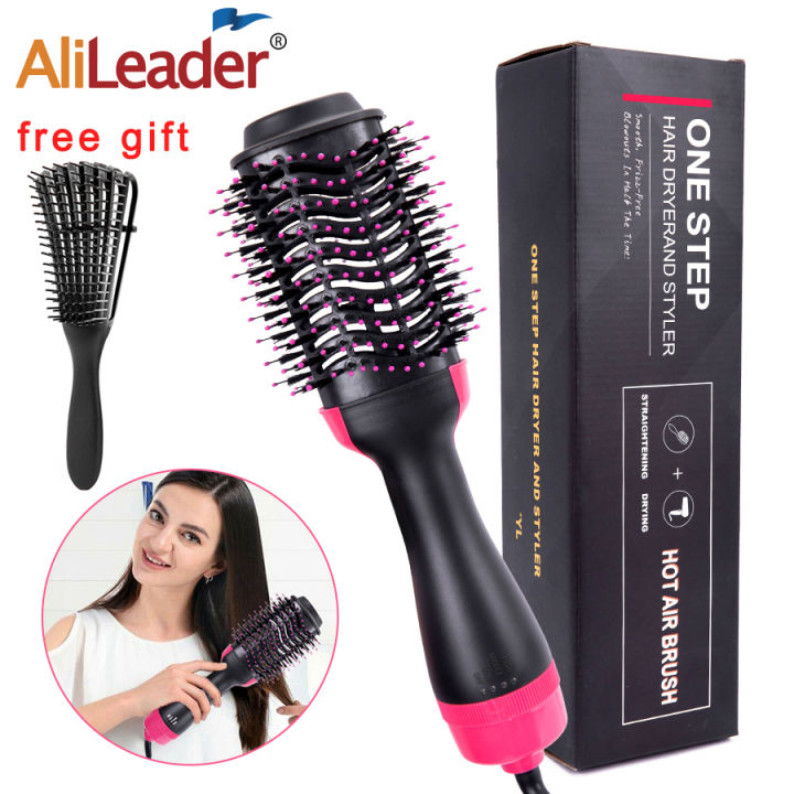 In Hair Dryer Hot Air Brush Styler Volumizer One Step Hair Straightener  Curler Electric Blow Dryer Brush Wet And Dry Used