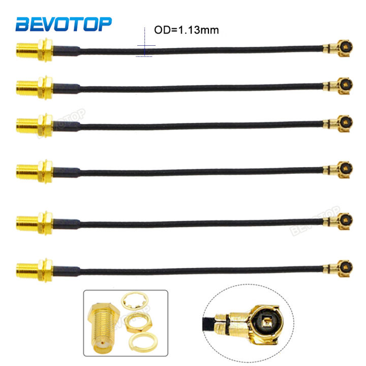10pcs/Lot IPEX4 Cable IPEX4 MHF4 to SMA WIFI Antenna RcheerfulF Cable RF1.13 Pigtail Extension Cable Assembly 5CM-100CM
