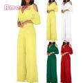 Party Romper Solid Color Wide Leg Jumpsuit Summer Jumpsuit.