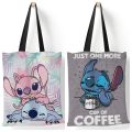 Disney Stitch Large Capacity Shopping Bags Tote Bags Anime Lilo and Stitch Women's Canvas Handbags Girls Gifts 35x40cm. 