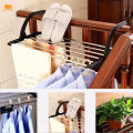 Folding Towel Drying Rack Stainless Steel Clothes Hanging Racks with Clips for Balcony Windowsill. 