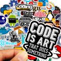 50pcs Programmer Internet Java Stickers Geek Php Docker Html Programming Language Sticker Skateboard Car Motorcycle Decals. 