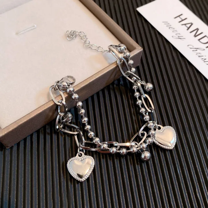 Ins%20Double-layers%20Korean%20Heart%20Tassel%20Bracelets%20For%20Women%20Stainless%20Steel%20Thick%20Chain%20Beaded%20Bangle%20Hiphop%20Bracelet%20Jewelry%20Gift%20-%20Image%202