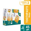 Parachute Just for Baby - Baby Gel Toothpaste 45g (Mango) - Pack of 3.