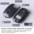 Backlit Backlight Wireless Keyboard And Mouse For iOS Android Windows Bluetooth Keyboard For Cell Phone Ipad 10 Inches Devices. 