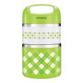 Stylish Steel Two Layer Lunch Box Green 2 Containers Lunch Box (930 Ml) - Box.