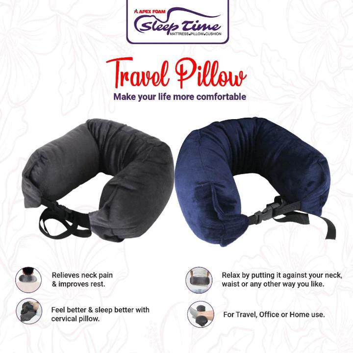 SLEEP TIME Travel Pillow - 17 x 67 cm