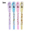 1/2Pcs Luminous Magic Invisible Pen With UV Light Magic Marker For Kids Secret Learning Pen Novelty Toy Random Color. 