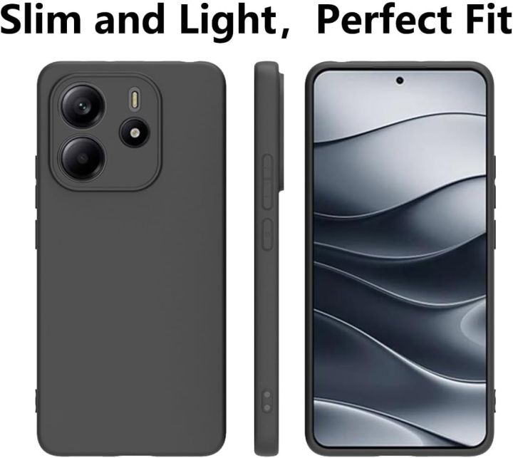 Xiaomi%20Redmi%20Note%2014%204G%20Silicone%20Matte%20Flexible%20Soft%20Phone%20Case%20-%20Black%20-%20Phone%20Back%20Cover%20-%20Image%207