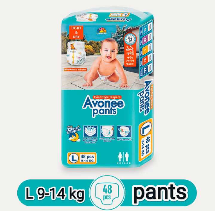 avonee pants baby Diaper - L (9-14kg) 48pcs