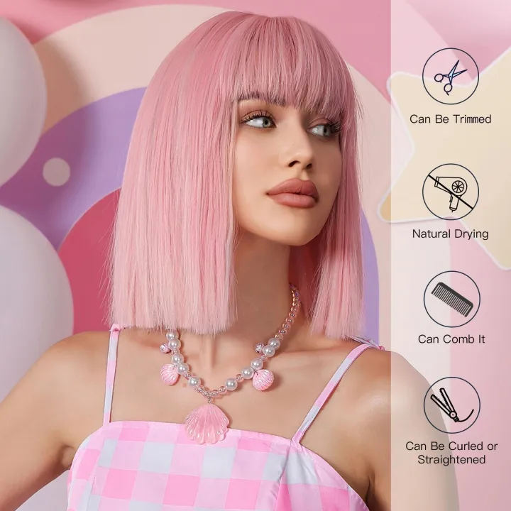 Bob%20Light%20Pink%20Cosplay%20Synthetic%20Wigs%20Straight%20Lolita%20Short%20Wig%20Halloween%20Natural%20Hair%20with%20Bangs%20for%20Women%20Afro%20Heat%20Resistant%20-%20Image%203