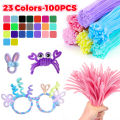100pcs Valentine's Day Twist Stick / Pipe Cleaner Rod / Chenille Stems / Colorful Sticks Kids Toy Kindergarten DIY Handcraft Material Christmas Chinese New Year Spring Festival Valentine's Day Handmade Gifts. 