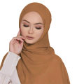 Muslim chiffon hijab scarf solid color women head wrap headscarf hijabs long scarves for women Muslim Islamic soft buffanda шарф. 