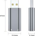 USB Audio Adapter Sound Card - USB to 3.5mm Headphone and Mic Converter for Enhanced PC Audio Experience. 