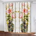 2pcs 3D Beautiful Vase Lotus Flower Digital Printed Curtain Living Room Curtains Grommet Top Curtains Living Room Office Home. 