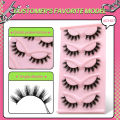 GROINNEYA Fluffy Lashes 5 Pairs 3D Faux Mink Lashes Fluffy Soft Wispy Volume Natural long False Eyelashes Reusable Eyelashs Make. 