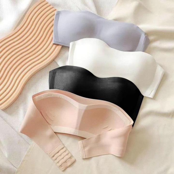 Strapless Bra Strapless Push Up Bra with Anti-slip Design Tube Top Underwear for Women Back Closure Support for Comfort