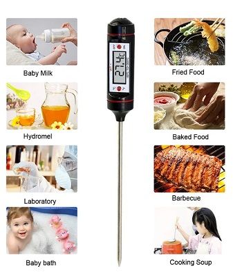 Food Digital Thermometer Kitchen BBQ Meat Water Oil Cooking Electronic Probe Food Oven Digital Thermometer