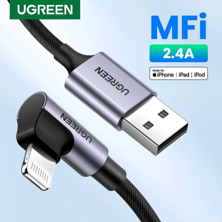 UGREEN MFI USB Lightning Cable 90 degrees For iPhone 14 13 12 11