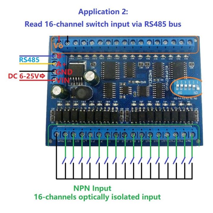 NXFDSIOZ%203X%20DC%2012V%2024V%2016%20Input%2016%20Output%20RS485%20Remote%20Control%20Switch%20PLC%20IO%20Expansion%20Board%20Modbus%20RTU%20Module,%20Only%20Board%20-%20Image%203