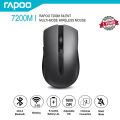Rapoo 7200M Multi-Mode Wireless Mouse Noiseless Bluetooth Mouse 1600DPI Bluetooth 3.0/4.0 RF 2.4GHz for Three Devices Connect. 