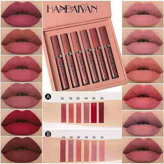 Handaiyan Lipstick 1 Piece Long-lasting Moisturizing Smooth Matte Lipstick for Women Colorful Lip Makeup