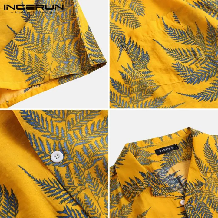 INCERUN%20Men%20Short%20Sleeve%20Lapel%20Printed%20Shirt%20Tropical%20Leaf%20Pattern%20Floral%20Shirt%20Casual%20Summer%20Hawaiian%20Holiday%20Camisa%20Tops%20S-5XL%20-%20Image%207