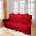 3+1+1 Turkey Sits Furniture Protective wooden model Sofa Cover Maroon Color.