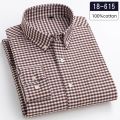 Luxury hight-qulity100% Cotton Full plain shirt slim fit formal shirts for men soft plaid tops sligle pocket Office clothes.
