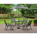 Mainstays Albany Lane 6 Piece Outdoor Patio Dining Set Garden Outdoor Furniture Set Patio Chair Table Umbrella. 