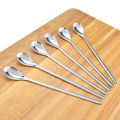 6-Piece Long Handle Spoon Set - Ideal For Coffee- Mixing- And Desserts- Upgrade Your Kitchen Tools With This Versatile Set. 