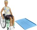 Barbie GRG93 GRG93-Barbie DreamHouse  Dolls House & Ken Fashionistas Doll #167 with Wheelchair & Ramp. 