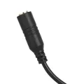 3.5mm 3 Pole TRS Female to 4 Pole TRRS Male 90 Degree Right Angled Microphone Adapter Cable Audio Stereo Mic Converter. 
