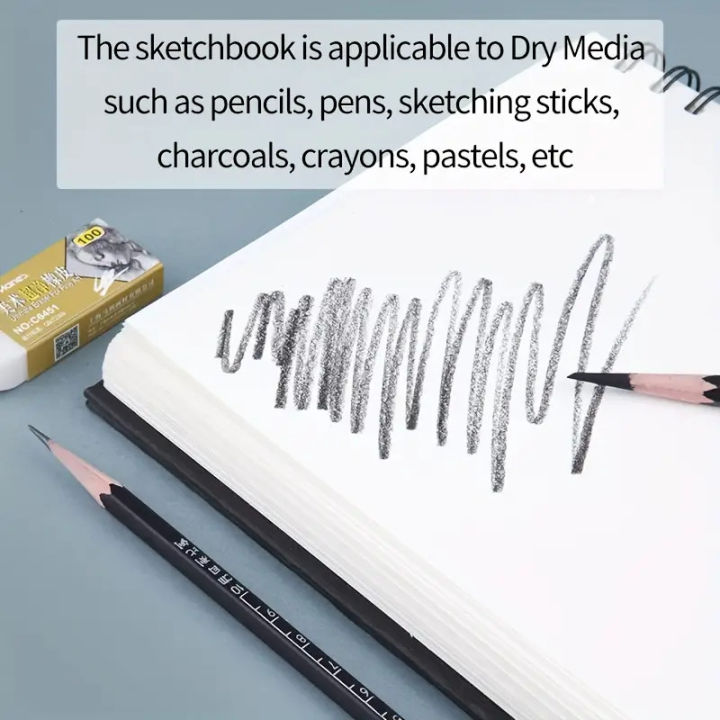 Marie's%20Sketch%20Book,%20Heavyweight,%2030%20Sheets,%20160gsm,%20Sketch%20Pads%20For%20Drawing%20Spiral-Bound%20With%20Hard%20Cover,%20Art%20Sketchbook%20Artistic%20Painting%20Writing%20Paper%20For%20Adults%20Beginners%20Artists%20-%20Image%202