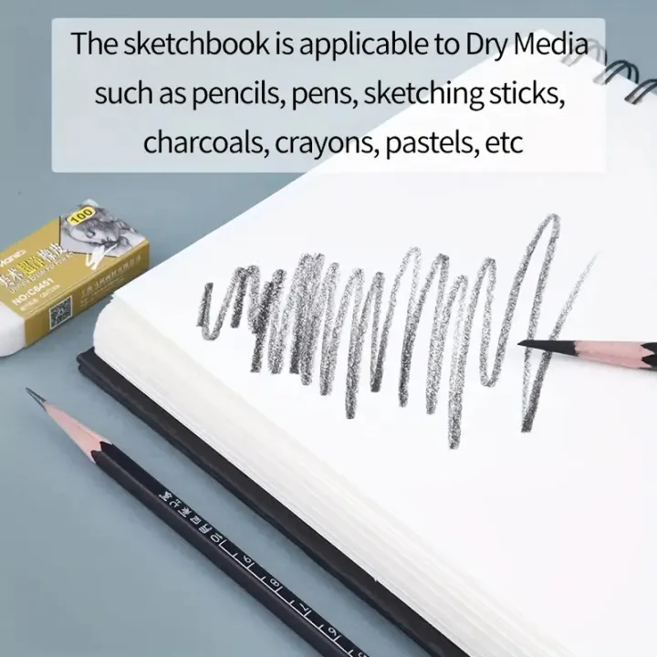 Marie's%20Sketch%20Book,%20Heavyweight,%2030%20Sheets,%20160gsm,%20Sketch%20Pads%20For%20Drawing%20Spiral-Bound%20With%20Hard%20Cover,%20Art%20Sketchbook%20Artistic%20Painting%20Writing%20Paper%20For%20Adults%20Beginners%20Artists%20-%20Image%202