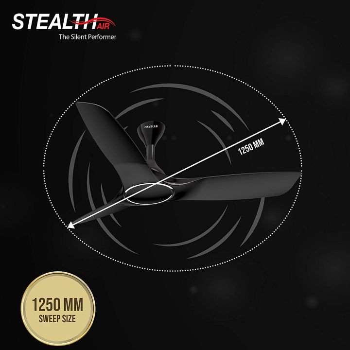 Havells%20Stealth%20Air%201200MM%20/%2048"%20Most%20Silent%20BLDC%20Remote%20Controlled%20Ceiling%20Fan%20Premium%20Look%20and%20Finish%20(Metallic%20Black)%20-%20Image%204