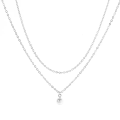 Trendy Double Layer Pearl Pendant Necklace for Women New Collection - Necklace for Girls Stylish - Necklace for Girls Simple/ Charming Women's Choker Chain. 