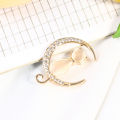 Easily Usable - Moon Cat Fashionable Brooch Hijab Safety Pin for Girls and Women's - Easy To maintain - Designed - Urban Vibes. 