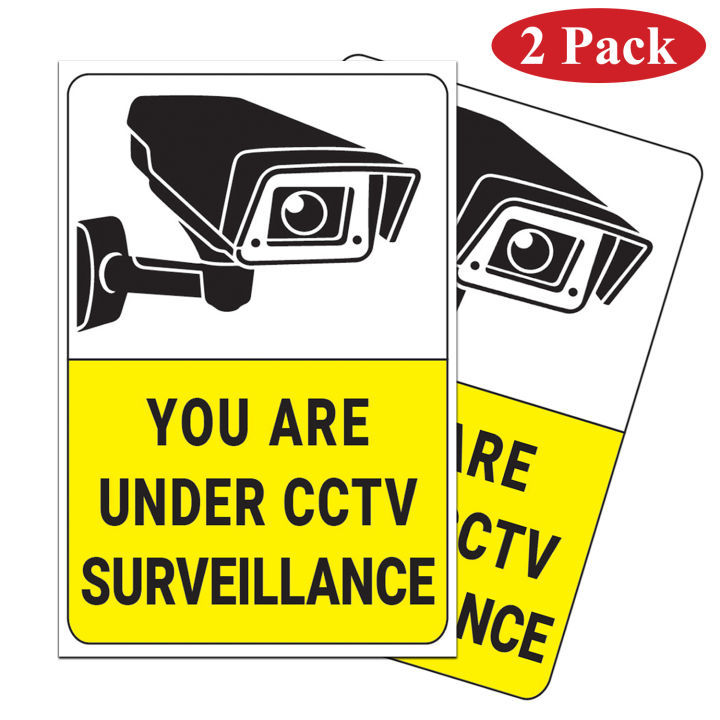 VICINITY Vinyl sticker Sign Board CCTV Camera Surveillance Sign Board (Set of 2) 6x4 Inch