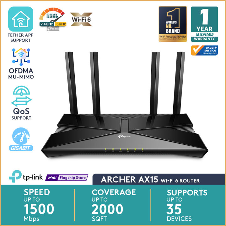 TP-Link%20Archer%20AX15%20AX1500%20Wi-Fi%206%20Wireless%20Dual%20Band%20Gigabit%20Router%20OFDMA%20&%20Tether%20app%20support%20-%20Image%202