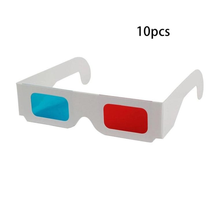 50pcs/100pcs/10pcs/lot Universal Paper Anaglyph 3D Glasses Paper 3D Glasses View Anaglyph Red/Blue 3D Glass For Movie Video Card