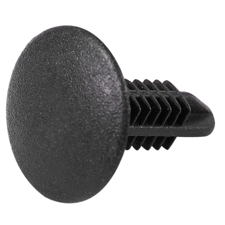 5mm x 5mm Hole Dia Black Plastic Rivets Fastener Push Clips 96 Pcs
