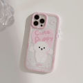 Sroof Case For iPhone 11 12 13 14 15 16 Pro Max Korean Girls Pink Cute Puppy Shockproof Silicone Soft Phone Case Back Cover.