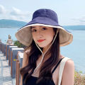 Big Brim Fisherman Hat Women's Summer UV-Proof Sun Hat Women's Korean-Style Trendy Sun-Proof Face Covering Japanese Style All-Matching.