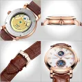 Full automatic hollow genuine flywheel mechanical Mens Watch large dial diamond watches male waterproof belt. 