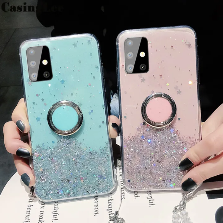 Casinglee%20for%20Galaxy%20A51%20case%20Shiny%20Ring%20Glitter%20Soft%20Transparent%20Holder%20Stand%20Back%20cover%20with%20String%20for%20Samsung%20Galaxy%20A51%20Phone%20cases%20cover%20Stars%20Moon%20Girls%20-%20Image%204
