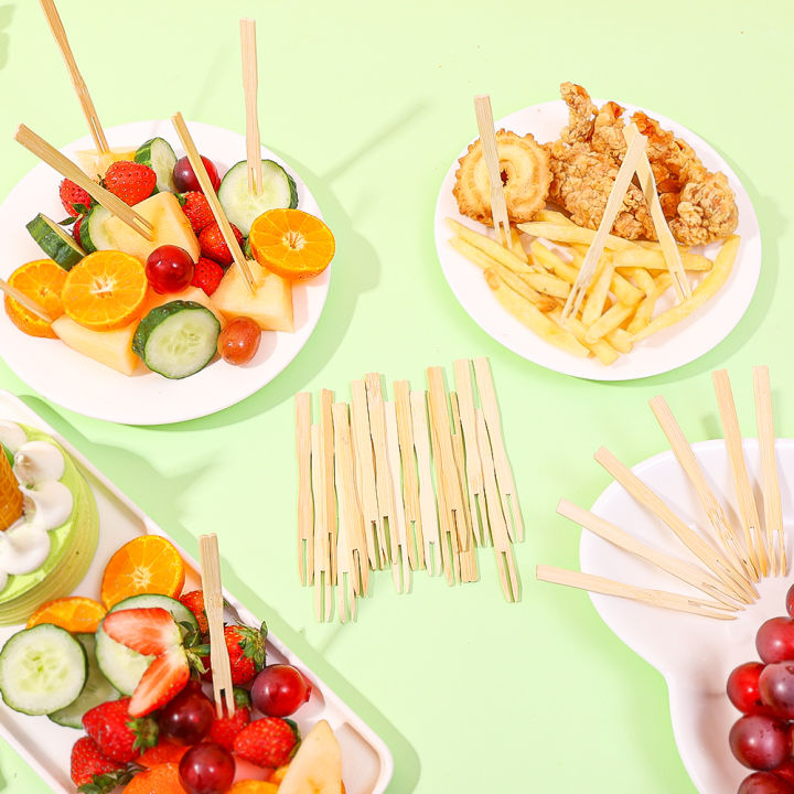 100PCS%20Wood%20Disposable%20Wooden%20Fruit%20Fork%20Dessert%20Cocktail%20Fork%20Set%20Party%20Home%20Household%20Decor%20Tableware%20Supplies%20-%20Image%205